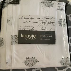 ADORABLE - full size hedgehog microfiber sheet set